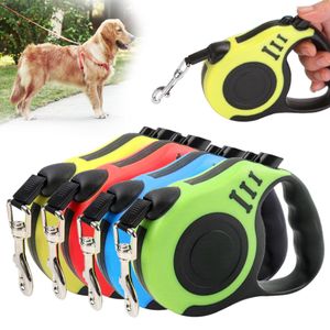 3m 5m Pet Leash Slitstarka Leash Automatiska Retractable Walking Running Leads Dog Cat Leashes Extending Dogs Pet Products