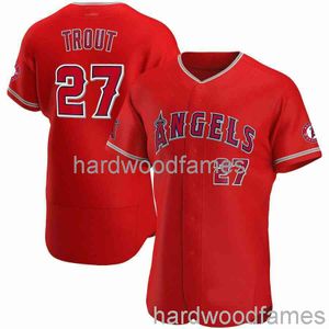 Anpassad Mike Trout # 27 Patch Jersey Stitched Men Women Youth Kid Baseball Jersey XS-6XL