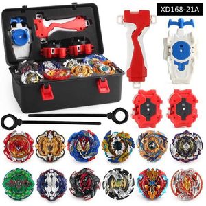 12 pcs Giroscópio portátil B79 B-122 B-125 B-127 Spinning Top com espuma Set Metal Fusion Battle Luta Giroscópio Brinquedos para crianças presentes X0528