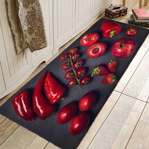 Färsk fruktjuice mönster Hallway mattor kök ingångsdörr matta anti-slip golv matta badrum område hall 210928