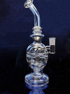 duas funções 10 Polegada equipamento crânio bong vidro cachimbo de água cachimbo de fumaça perc cachimbo de água cheechshop