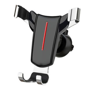 Schwerkraft Autotelefonhalter Universal Metall Air Vent Mount Mobile Unterstützung Smartphone GPS Ständer für iPhone 12 11 XS Samsung