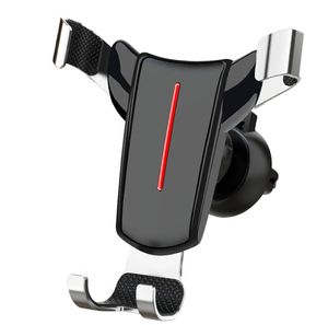 Gravity Car Telefon Holder Universal Metal Air Vent Mount Mobile Support Smartphone GPS Stojak na iPhone 12 11 XS Samsung