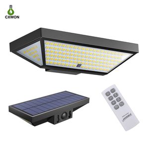 Solar Wall Parch Light 138 LEDs 4 Modes 600LM PIR Motion Sensor Light Timing Solar Lamps Outdoor with Remote