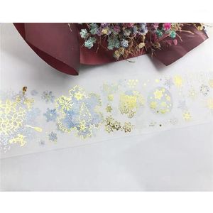 Hediye sarması mutlu tatiller altın folyo washi kasetler dergi maskeleme bandı yapıştırıcı diy scrapbooking çıkartmaları