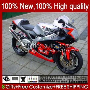 Karosserie + Tankdeckel für Aprilia RS-250 RSV RS 250 RSV-250 RS250 RR RS250R 98 99 00 01 02 03 23Nr. 41 RSV250 98-03 RSV250RR Schwarz Silber 1998 1999 2000 2001 2002 2003 Verkleidungsset