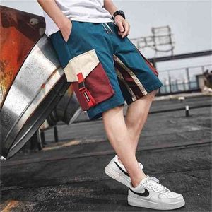 Summer Shorts Mens Casual Sports Cargo Middle Pants Fashion Solid Color Loose Thin Multi Pocket Sweatpants Men S-4XL 210713