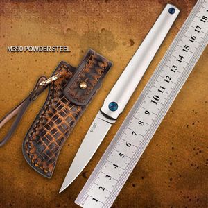 Bee M390 Coltello pieghevole in acciaio in polvere EDC Mini coltello leggero Coltello da autodifesa Sicurezza esterna EDC Strumenti di difesa portatili HW102