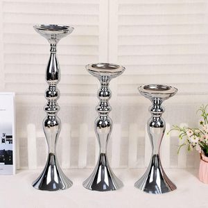 S / M / L Mermaid Candle Holders Exquisite Wedding Props Road Guide Silver Gold Metal Candlestick European Inredning för Home Djjd11131