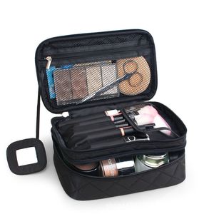 Borsa per il trucco Borsa da viaggio cosmetica da viaggio grande in nylon impermeabile da donna Necessario per il trucco Borsa da toilette per il lavaggio