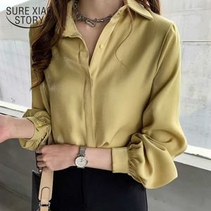 Plus Size 4XL Blouse Casual Loose Women Shirts Autumn Fashion Long Sleeve Buttons White Shirt Women Tops Streetwear 11384 210527