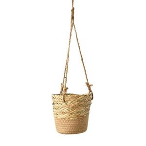 Inne ogrodowe materiały magazynowe koszyk Kosz jutowy Lina Wiszący Sadzarka Woven Kryty Outdoor Flower Pot Holder Macrame Wieszaki