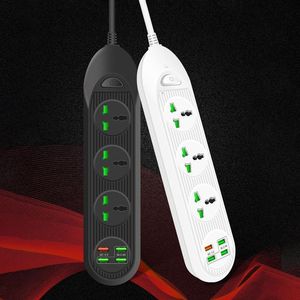 Wholesale smart extension plug resale online - Smart Power Plugs Strip With Outlets USB QC3 W Ports W A Feet Extension Cord Surge Protector