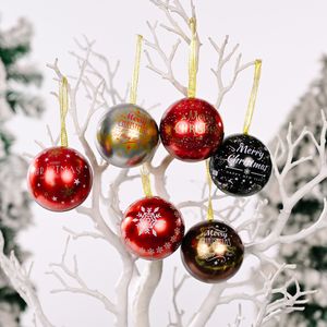 クリスマスの装飾の錫プレートボールのクリスマスツリーの飾りボールクリスマスキャンディ瓶子供ギフトボックスW-01306