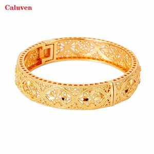 14mm Copper Ball Ethiopian Gold Bracelets&bangles Indian Bracelets Dubai Bangles for Women Arabic Bangles Bridal Jewelry Q0719