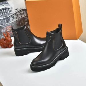 여성 클래식 첼시 부츠 Beaubourg Ankle Boot 정품 가죽 캐주얼 플랫폼 신발 자카드 섬유 레이스 최대 330 마틴 부츠