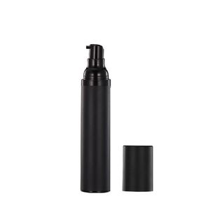 2021 пустой черный матовый пластик как распылительные бутылки насоса безвоздушные 15 мл 30 мл 50 мл дозатор для косметической жидкости