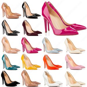 2022 saltos de fundo vermelho saltos mulheres sapatos de alta qualidade cm cm cm Branco preto rosa amarelo t nis azul casual des chaussures tamanho