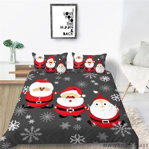 Sängkläder Ställer Jul Design Duvet Cover 3D Set för barn Barn Polyester Bedkläder King Queen Storlek Rumsinredning