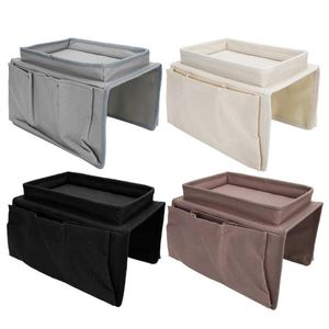 Storage Bags 4 Pockets Sofa Armrest TV Remote Control Organizer Armchair Couch Bag With Cup Holder Tray Hanging