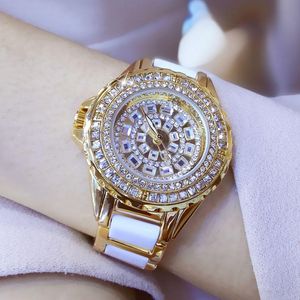 Wristwatches Serynow Luxury Zegarki Dla Kobiet Z Diamentami Ceramika Piękny Zegar Ze Stali Nierdzewnej Mody Damskie nadgarstek 2021