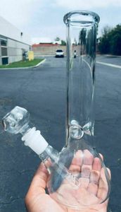 9 inch Clear Glass Hookah Shisha Water Smoking Pipes Bubbler with Ice Catcher Glass Bong mm Female Bowl and Downstem