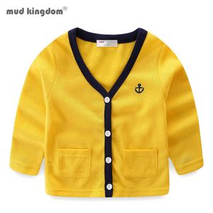 Mudkingdom Boys Sweaters Spring Autumn Clothes Long Sleeve Knitted Sweater Toddler Cardigan Kids 210615