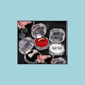 Jewelry Boxes Packaging & Display Package Ring Holder Earring Box Acrylic Transparent Wedding Storage Cases Drop Delivery 2021 Ilpvw