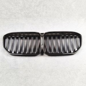 Carbon Pattern Black Front Bumper Kideny Grill Grille For BMW 7 Series G11 G12 Dual Line Mesh Grilles