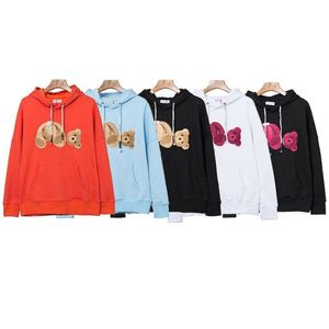 Hoodies masculinos Urso decapitado Homens Mulheres Outono e inverno Moletom Hip Hop Pulôver de alta qualidade Camisola de manga comprida Ursos Moda Anjos Casais Top