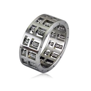 Fashion Simple Abacus Spinner Ring for Women Men Jewelry Engagement Anniversary Gift 2021 Style Stainless Steel Wedding Band
