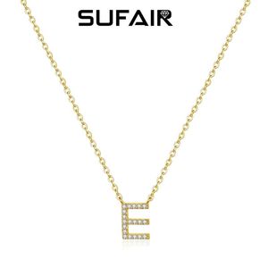 Chains Sufair Cubic Zirconia Alphabet Pendants Chain Necklace For Women K Gold Filled Shining Initial Charms Jewelry Gift