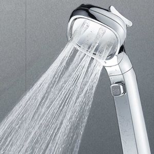 Duş Başlığı Ev El Banyo Filtresi Duş Başlığı 4 Dişli Yüksek Basınçlı Su Tasarrufu ABS Duş Başlığı Banyo Bataryası Aksesuarları 210724