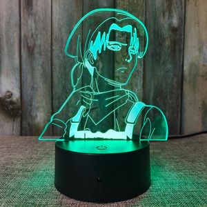 Night Lights USB Eren Erwin Smith Attack On Titan Anime Lamp Table Gift Light As Child Home Living Room Bedroom Decoration Nightlight