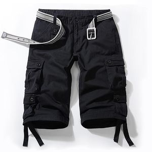 Mens Military Cargo Shorts Brand Tactical Men Cotton Loose Work Casual Short Pants M-8XL (No Belt) Men's