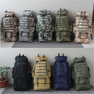 100L Large Hiking Climbing Backpacks Camouflage Softback Backpack For Men And Women Sports Bags Camping Travel Rucksack XA105Y Y0721