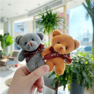 Mini Bear Plush Toys For Girl Letter Bowknot Stuffed Pendant Cute Animal Soft Cute Gift 8CM