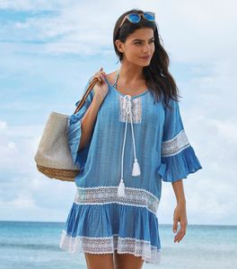 Costumi da bagno da donna Summer cross border lace beach skirt bikini camicetta protezione solare per le vacanze al mare