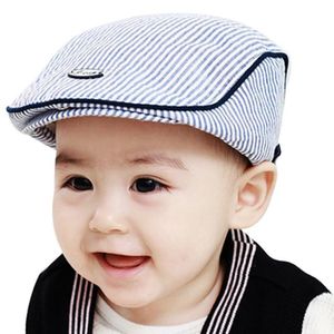 Cappelli Cute Baby Infant Boy Girl Berretto a righe Berretto da baseball con visiera Berretti da sole estivi per ragazze in cotone