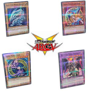 DIY YU-GI-OH！フラッシュカード英語版青い目の白いドラゴン黒のマジシャンガールドラゴン赤い目ゲームコレクションカードG1125