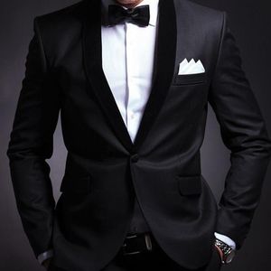 Men's Suits & Blazers 2021 Tailor-made Fashion Gentleman Black Men Shawl Lapel Slim Fit Groomsmen Tuxedo For Wedding Dress Dinner Party Cost