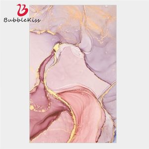 バブルキスカーペットベッドルーム大絨毯モダンな美しい抽象的なピンクカーペットゴールドパープルマットラグホームインテリア210317