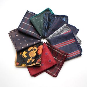 Vintage casual formell kostym fyrkantig handduk handkerchief för mens polyester små näsdukar fickhanddukar nackduk