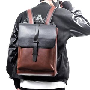 Ryggsäck 2022 Brand Crazy Horse Leather for Men Women Retro Leisure Travel Daypack High Quality Student Laptop School Bag Backbag