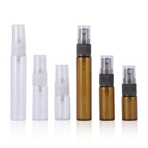 Amber Clear Glass Perfume Bottle 3ml 5 ml 10 ml Refillerbar provrör Toma Atomizer Mini Travel Parfum Spray Flaskor