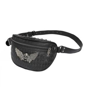 Designer Cross Body Cintura Bag Messenger Bag para Mulheres Luxo Bolsas De Ombro Sacola Saco De Embreagem Ajustável Correias De Ombro Punk Elements Crânio Metal Bolsa de Metal HBP