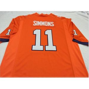 Goodjob Mężczyzn Młodzież Kobiety Clemson Tygrysy Isaiah Simmons #11 Football Jersey Rozmiar S-5xl lub niestandardowe dowolne nazwisko lub koszulka numer