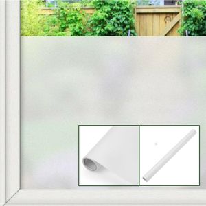 3.28ft 3d Sekretess Dekorativ Glas Klistermärke Frostat Privacy Fönsterfilm Anti UV Stained Glass Sticker för Office Home