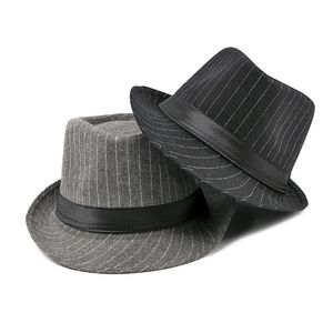 Clássicos outono inverno brim curto feltro fedoras chapéu homens preto panamam vintage top sombrero trilby mens chapéus cavalheiro fatora