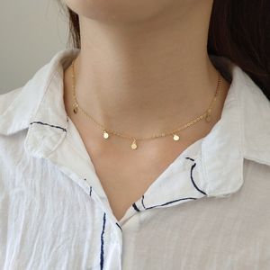 Oryana 925 Sterling Prata Clássico Curto Borla Colar Colar Para As Mulheres O Corrente De Forma Disco Borla Gargantilha Minimalista Bela Jóias Q0531